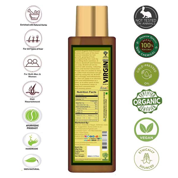 Pramsh Cold Pressed Organic Virgin Brahmi Oil Hair Oil