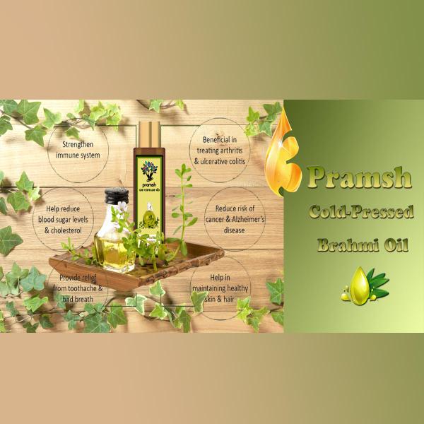 Pramsh Cold Pressed Organic Virgin Brahmi Oil Hair Oil