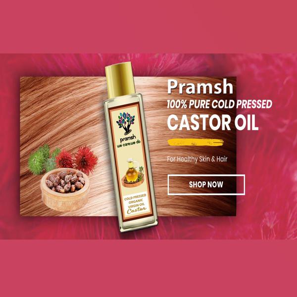 Pramsh Cold Pressed Organic Virgin Castor Oil Hair Oil