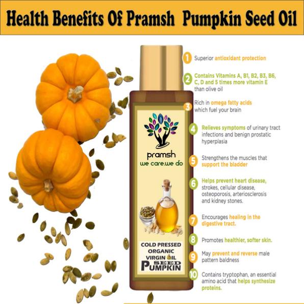 Pramsh Cold Pressed Organic Virgin Pumpkin Seed Oil Hair Oil