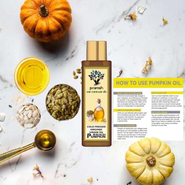 Pramsh Cold Pressed Organic Virgin Pumpkin Seed Oil Hair Oil