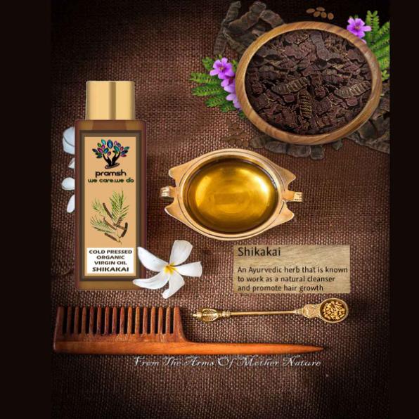 Pramsh Cold Pressed Organic Virgin Shikakai Oil Hair Oil