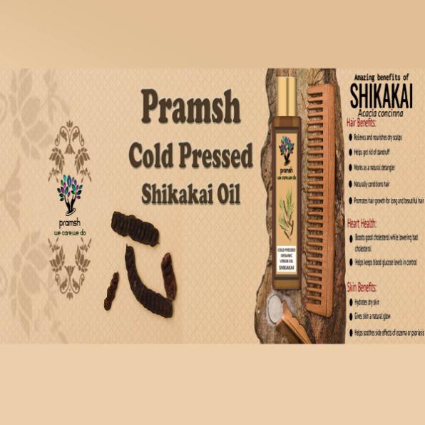 Pramsh Cold Pressed Organic Virgin Shikakai Oil Hair Oil