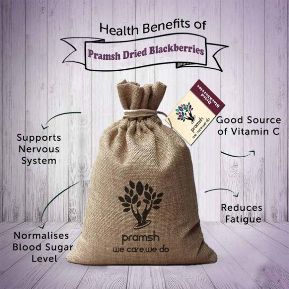 Pramsh Luxurious Quality Dried Blackberries (Unsulphured | No Added Sugar