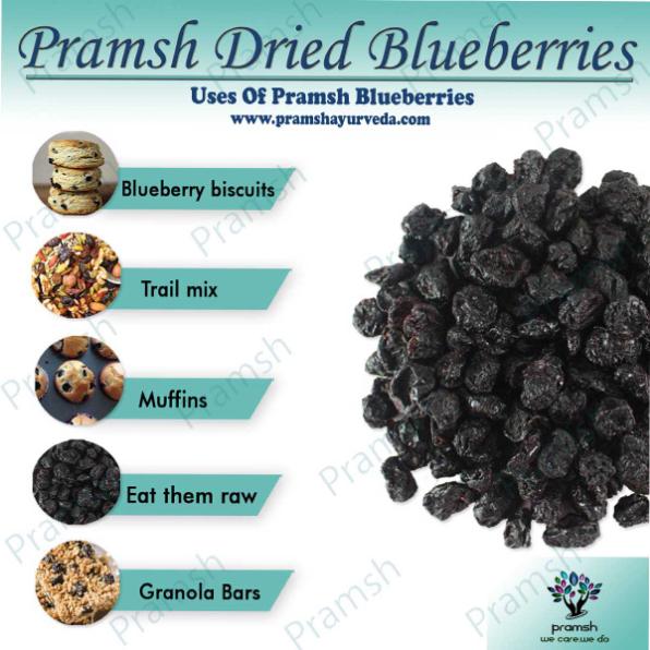 Pramsh Luxurious Quality Dried Blueberries (Unsulphured | No Added Sugar