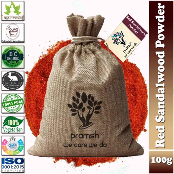 Pramsh Luxurious Red Sandalwood (Chandan) Powder Pack Of